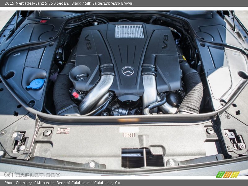 Black / Silk Beige/Espresso Brown 2015 Mercedes-Benz S 550 Sedan