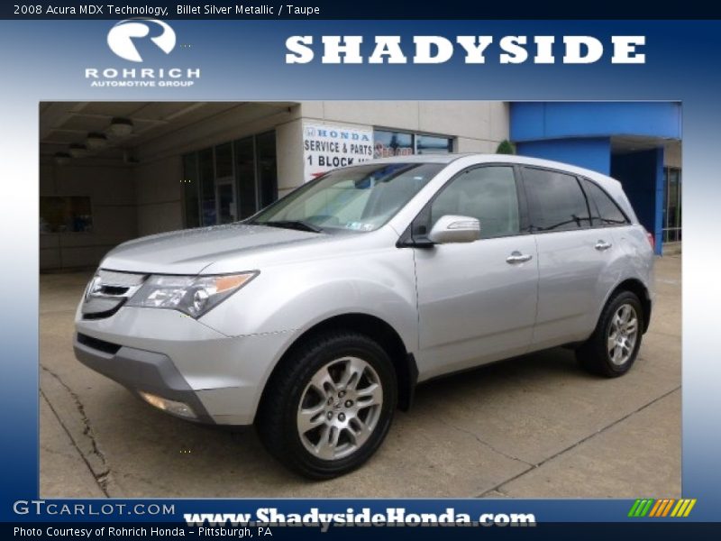 Billet Silver Metallic / Taupe 2008 Acura MDX Technology
