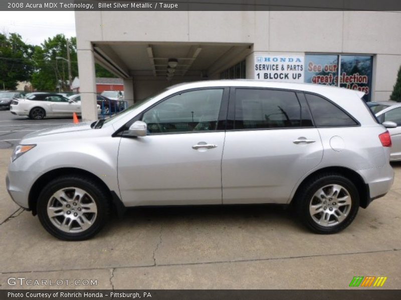Billet Silver Metallic / Taupe 2008 Acura MDX Technology