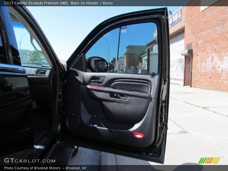 Black Ice Metallic / Ebony 2013 Cadillac Escalade Premium AWD