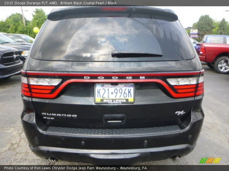 Brilliant Black Crystal Pearl / Black 2015 Dodge Durango R/T AWD