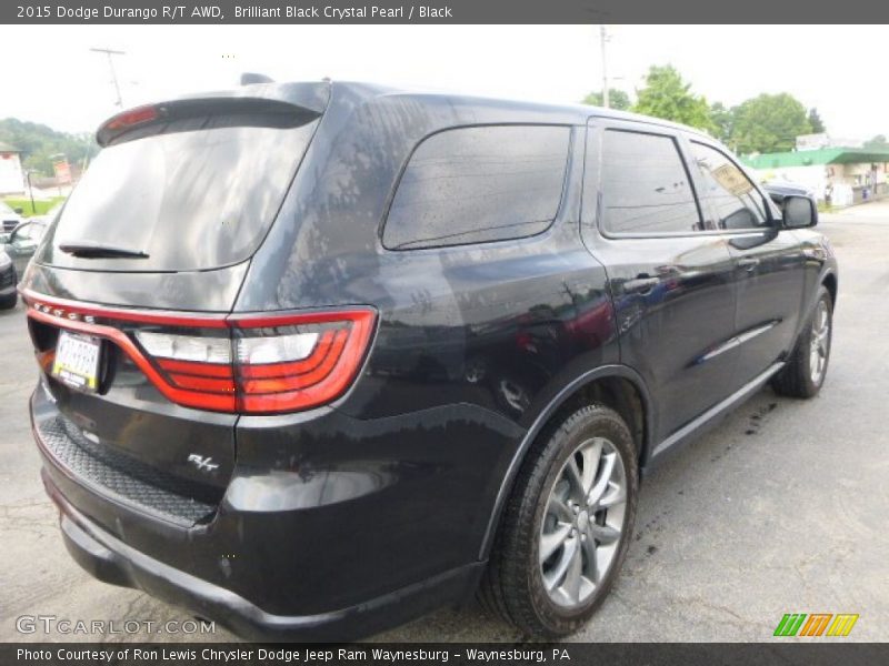 Brilliant Black Crystal Pearl / Black 2015 Dodge Durango R/T AWD