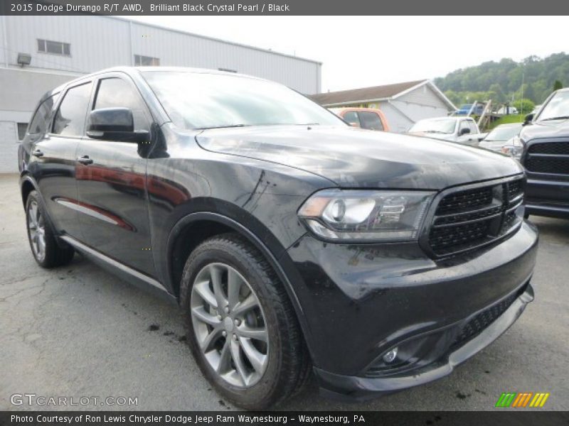 Brilliant Black Crystal Pearl / Black 2015 Dodge Durango R/T AWD