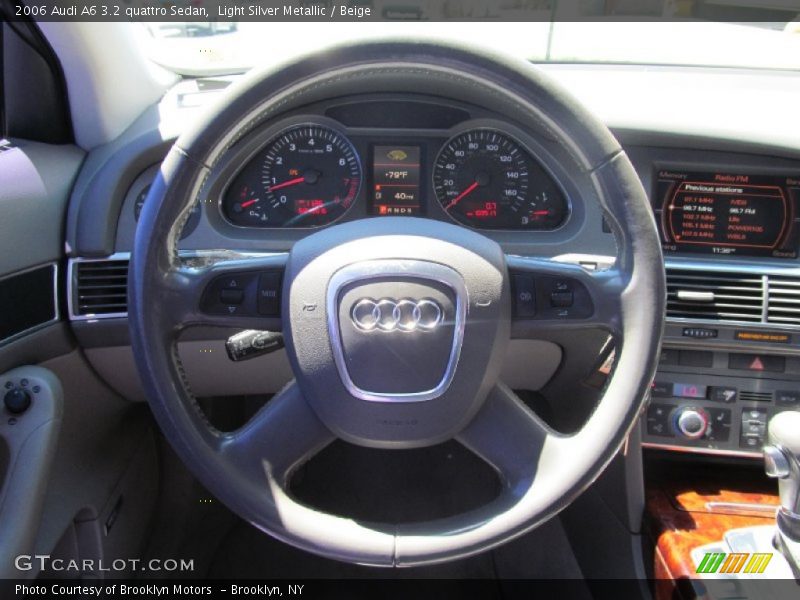Light Silver Metallic / Beige 2006 Audi A6 3.2 quattro Sedan