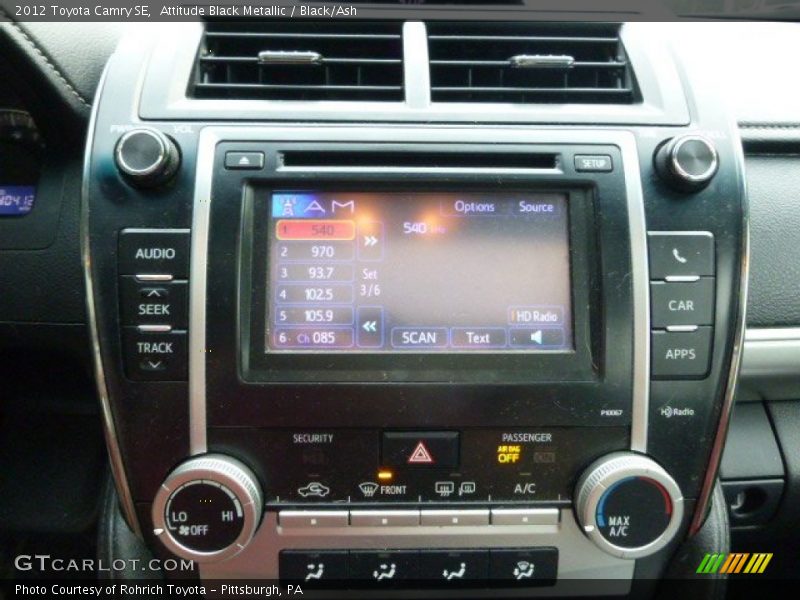 Attitude Black Metallic / Black/Ash 2012 Toyota Camry SE