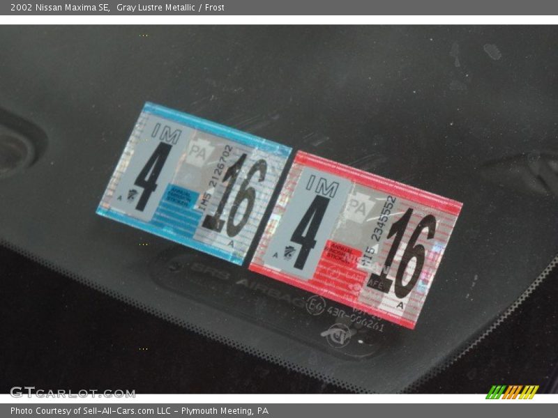 Gray Lustre Metallic / Frost 2002 Nissan Maxima SE