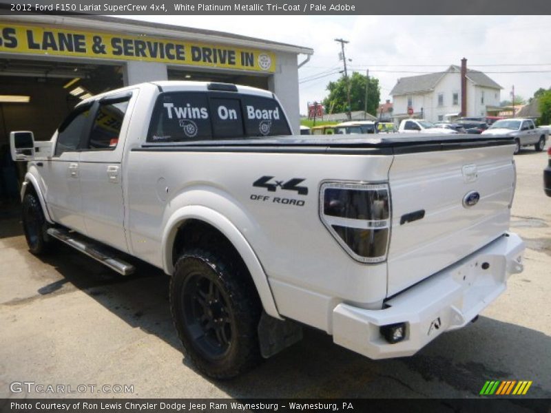 White Platinum Metallic Tri-Coat / Pale Adobe 2012 Ford F150 Lariat SuperCrew 4x4