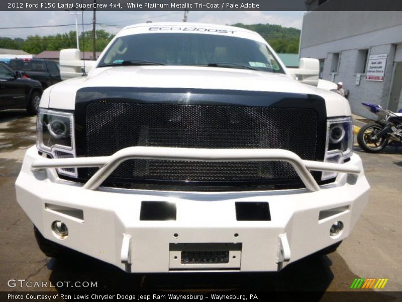 White Platinum Metallic Tri-Coat / Pale Adobe 2012 Ford F150 Lariat SuperCrew 4x4