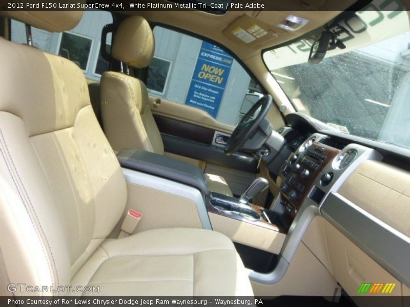White Platinum Metallic Tri-Coat / Pale Adobe 2012 Ford F150 Lariat SuperCrew 4x4