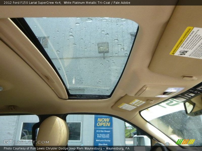 White Platinum Metallic Tri-Coat / Pale Adobe 2012 Ford F150 Lariat SuperCrew 4x4