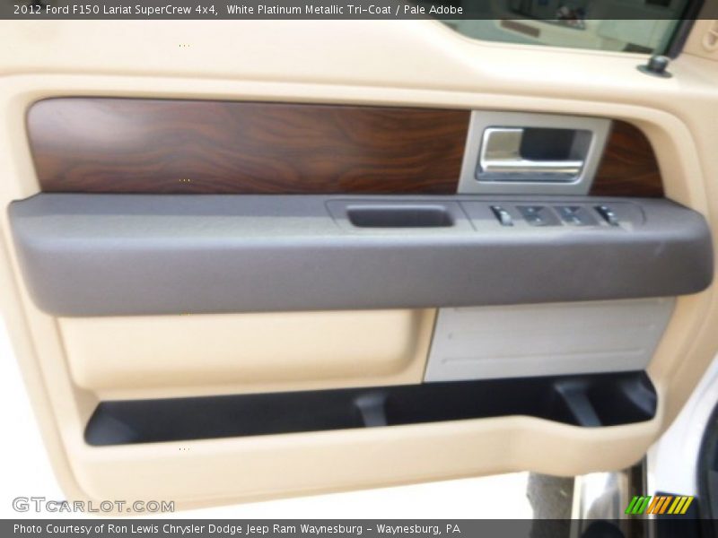 White Platinum Metallic Tri-Coat / Pale Adobe 2012 Ford F150 Lariat SuperCrew 4x4