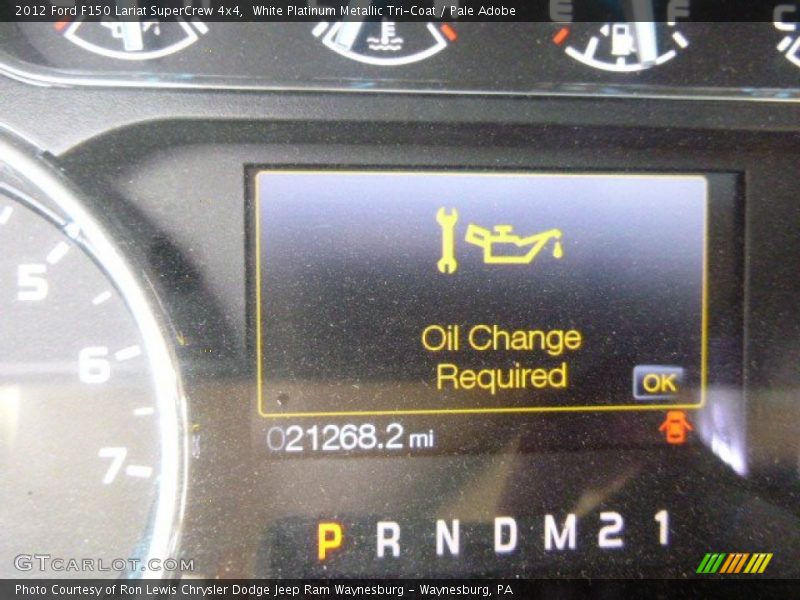 White Platinum Metallic Tri-Coat / Pale Adobe 2012 Ford F150 Lariat SuperCrew 4x4