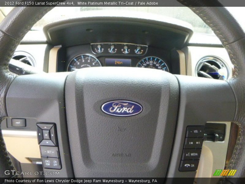 White Platinum Metallic Tri-Coat / Pale Adobe 2012 Ford F150 Lariat SuperCrew 4x4