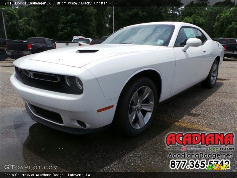 Bright White / Black/Tungsten 2015 Dodge Challenger SXT