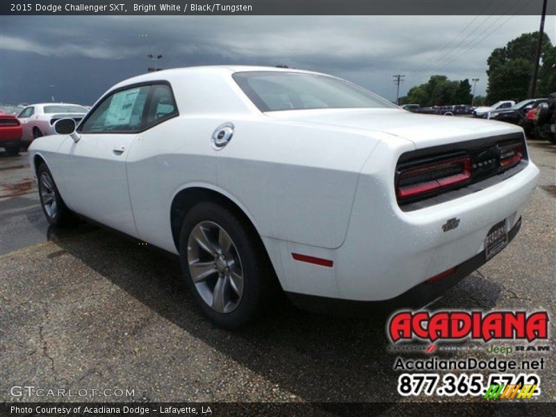 Bright White / Black/Tungsten 2015 Dodge Challenger SXT