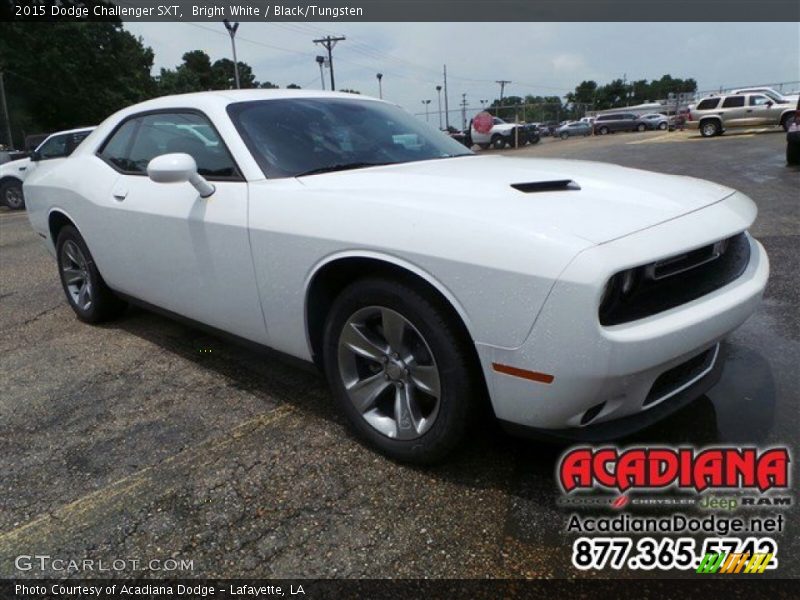 Bright White / Black/Tungsten 2015 Dodge Challenger SXT