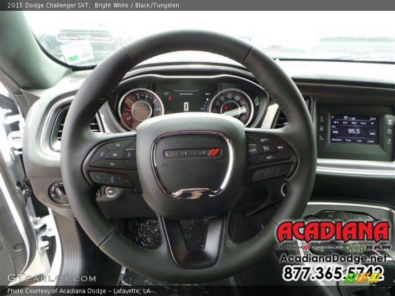 Bright White / Black/Tungsten 2015 Dodge Challenger SXT