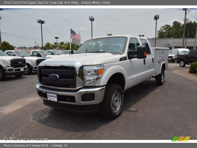 Oxford White / Steel 2015 Ford F350 Super Duty XL Crew Cab 4x4 Utility
