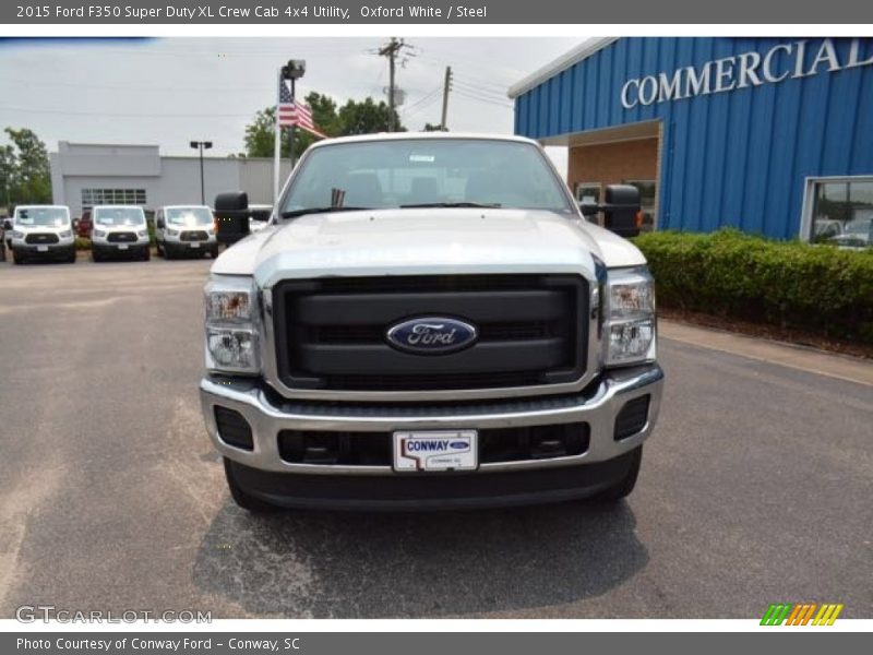 Oxford White / Steel 2015 Ford F350 Super Duty XL Crew Cab 4x4 Utility