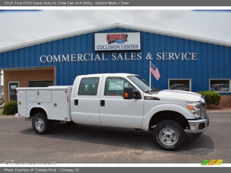 Oxford White / Steel 2015 Ford F350 Super Duty XL Crew Cab 4x4 Utility