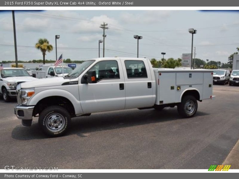 Oxford White / Steel 2015 Ford F350 Super Duty XL Crew Cab 4x4 Utility
