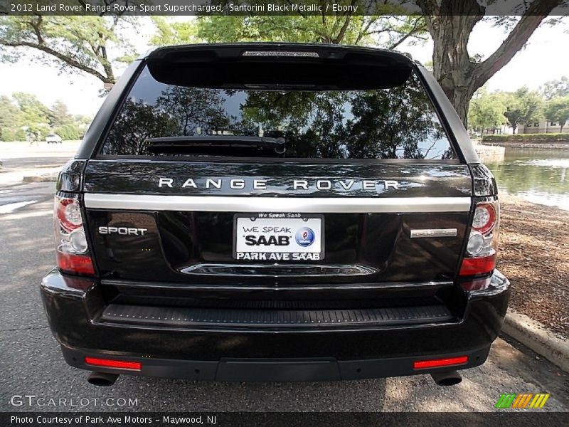 Santorini Black Metallic / Ebony 2012 Land Rover Range Rover Sport Supercharged