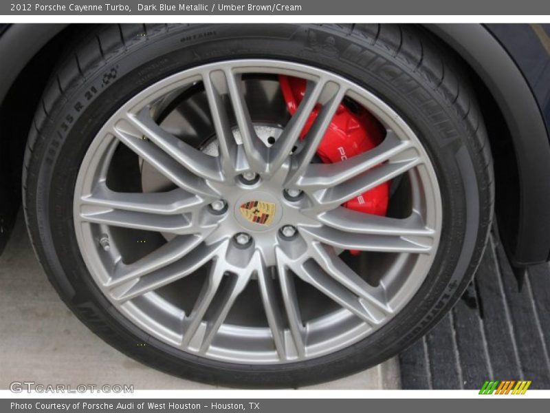 Dark Blue Metallic / Umber Brown/Cream 2012 Porsche Cayenne Turbo