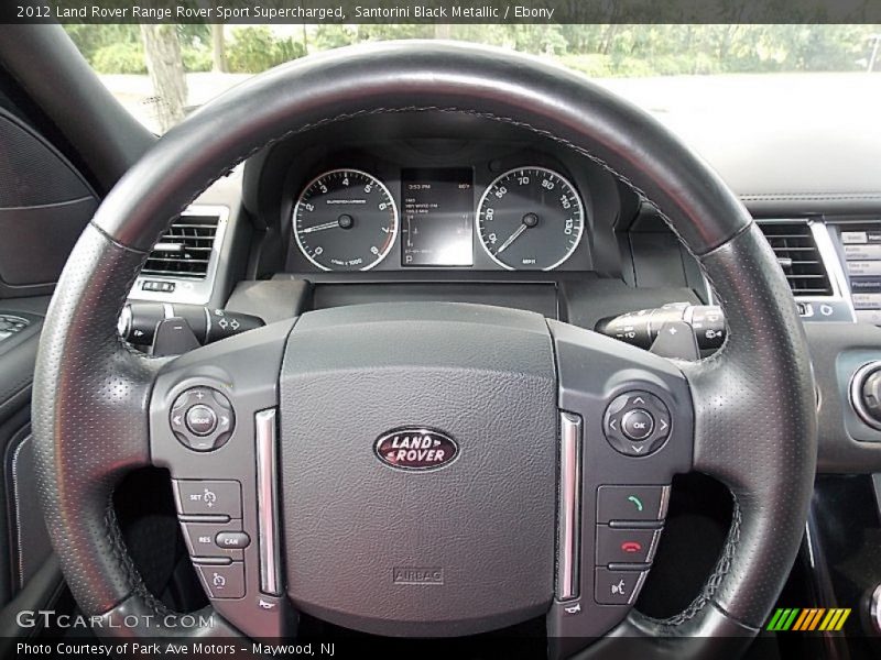 Santorini Black Metallic / Ebony 2012 Land Rover Range Rover Sport Supercharged