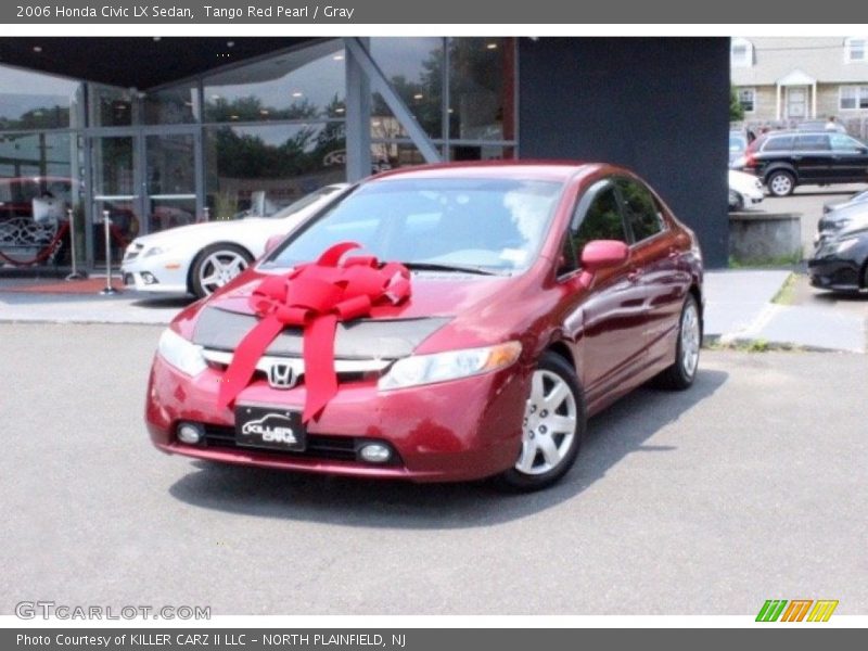 Tango Red Pearl / Gray 2006 Honda Civic LX Sedan