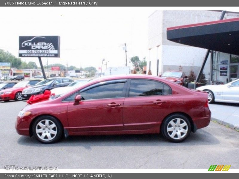 Tango Red Pearl / Gray 2006 Honda Civic LX Sedan