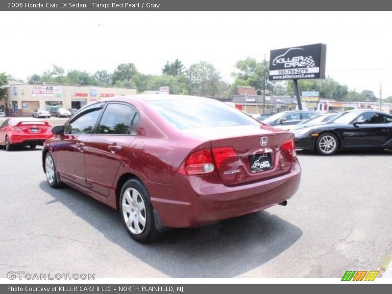 Tango Red Pearl / Gray 2006 Honda Civic LX Sedan