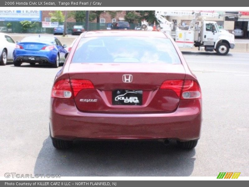 Tango Red Pearl / Gray 2006 Honda Civic LX Sedan