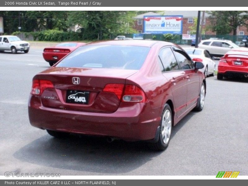 Tango Red Pearl / Gray 2006 Honda Civic LX Sedan