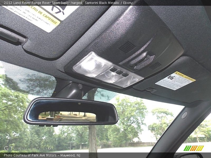 Santorini Black Metallic / Ebony 2012 Land Rover Range Rover Sport Supercharged