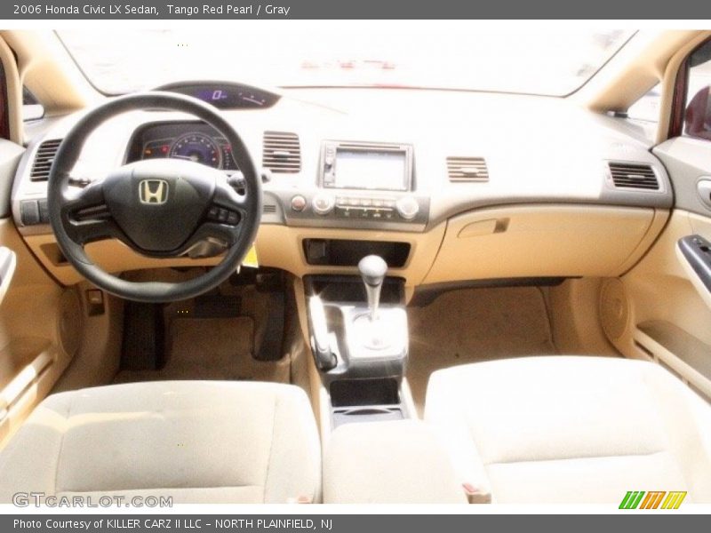 Tango Red Pearl / Gray 2006 Honda Civic LX Sedan