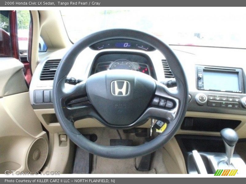 Tango Red Pearl / Gray 2006 Honda Civic LX Sedan