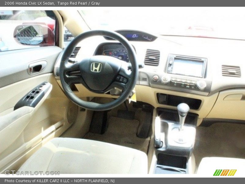Tango Red Pearl / Gray 2006 Honda Civic LX Sedan