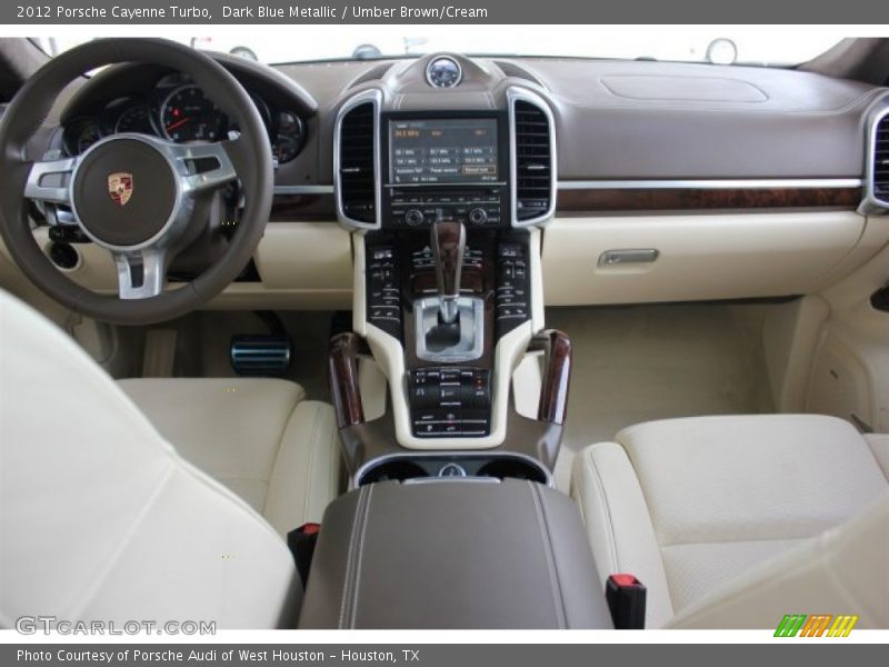 Dark Blue Metallic / Umber Brown/Cream 2012 Porsche Cayenne Turbo