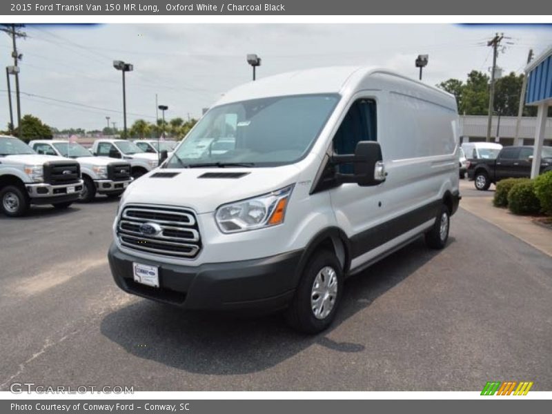 Oxford White / Charcoal Black 2015 Ford Transit Van 150 MR Long