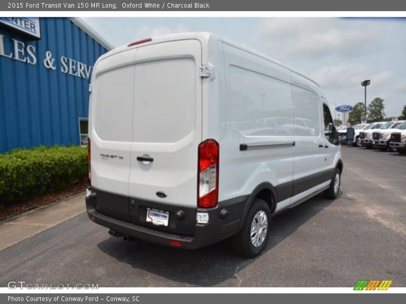 Oxford White / Charcoal Black 2015 Ford Transit Van 150 MR Long