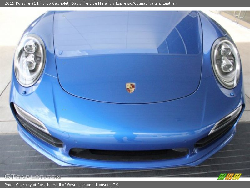 Sapphire Blue Metallic / Espresso/Cognac Natural Leather 2015 Porsche 911 Turbo Cabriolet