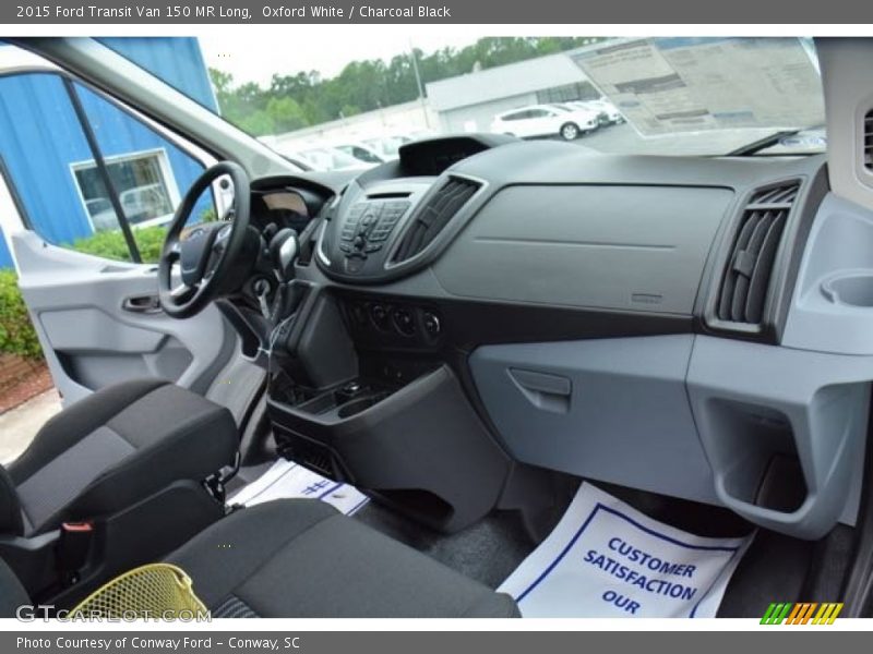 Oxford White / Charcoal Black 2015 Ford Transit Van 150 MR Long