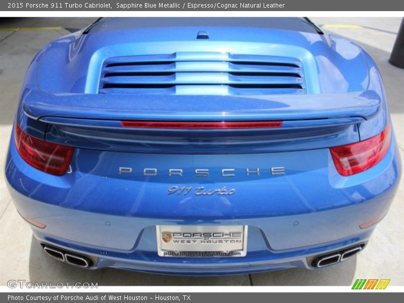 Sapphire Blue Metallic / Espresso/Cognac Natural Leather 2015 Porsche 911 Turbo Cabriolet