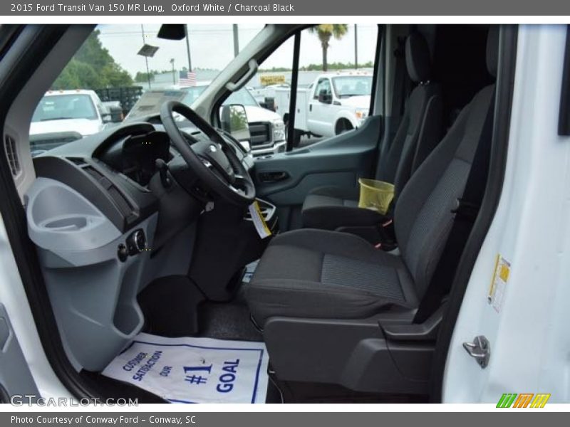 Oxford White / Charcoal Black 2015 Ford Transit Van 150 MR Long
