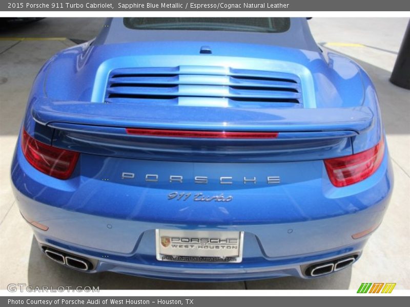 Sapphire Blue Metallic / Espresso/Cognac Natural Leather 2015 Porsche 911 Turbo Cabriolet