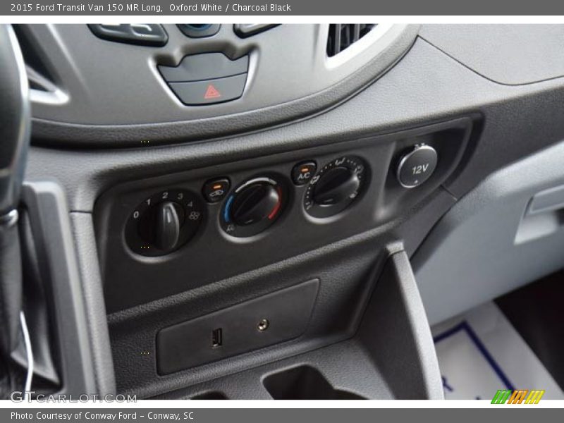 Oxford White / Charcoal Black 2015 Ford Transit Van 150 MR Long