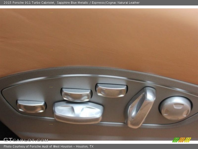 Sapphire Blue Metallic / Espresso/Cognac Natural Leather 2015 Porsche 911 Turbo Cabriolet