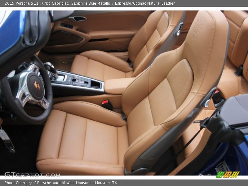 Sapphire Blue Metallic / Espresso/Cognac Natural Leather 2015 Porsche 911 Turbo Cabriolet