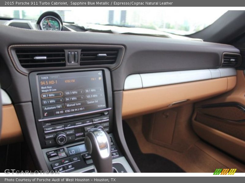 Sapphire Blue Metallic / Espresso/Cognac Natural Leather 2015 Porsche 911 Turbo Cabriolet