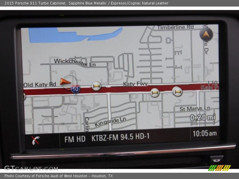 Navigation of 2015 911 Turbo Cabriolet